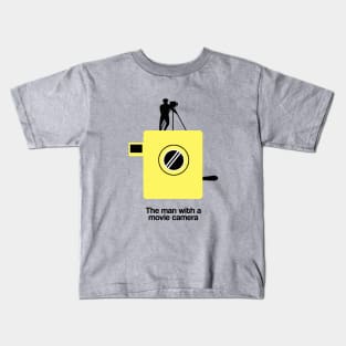 The Man with a Movie Camera Russian Minimal Movie Fan Art Dziga Vertov Kids T-Shirt